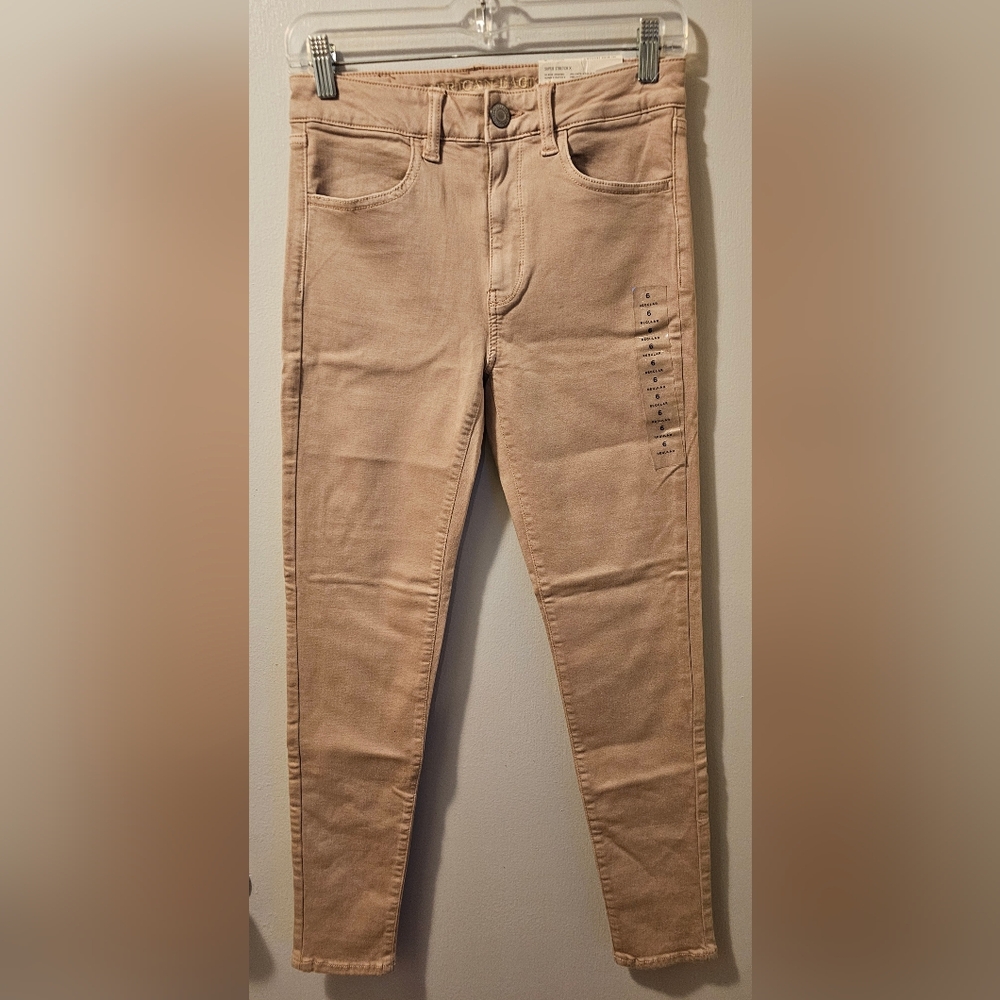 American Eagle High Rise Jegging Pink Pants Super Stretch Women's Size 6 NWT